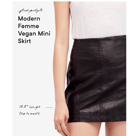 Free People Faux Leather Mini Skirt - Picture 2 of 4